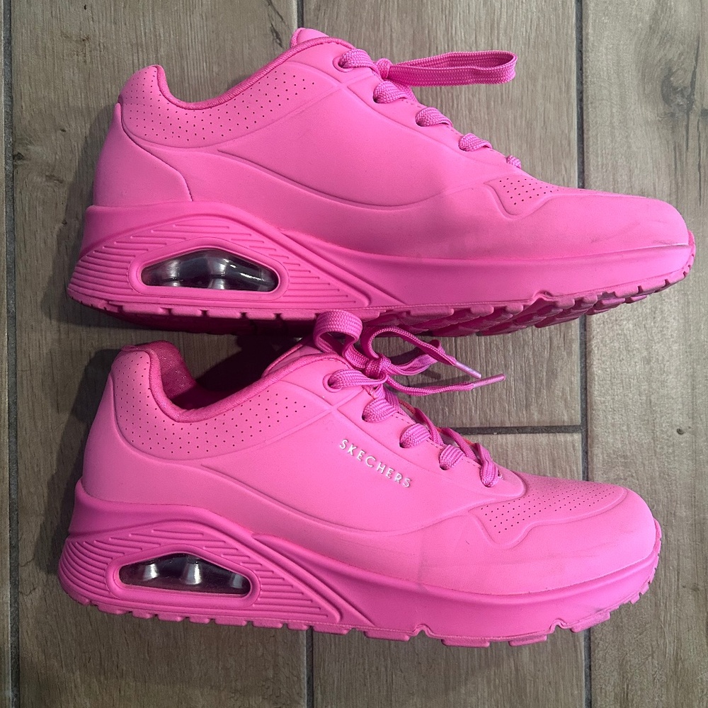 Hot pink sketcher sneakers